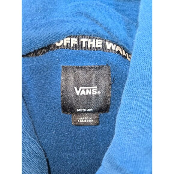 Vans Blue "Off The Wall" Hoodie Medium - Picture 5 of 7